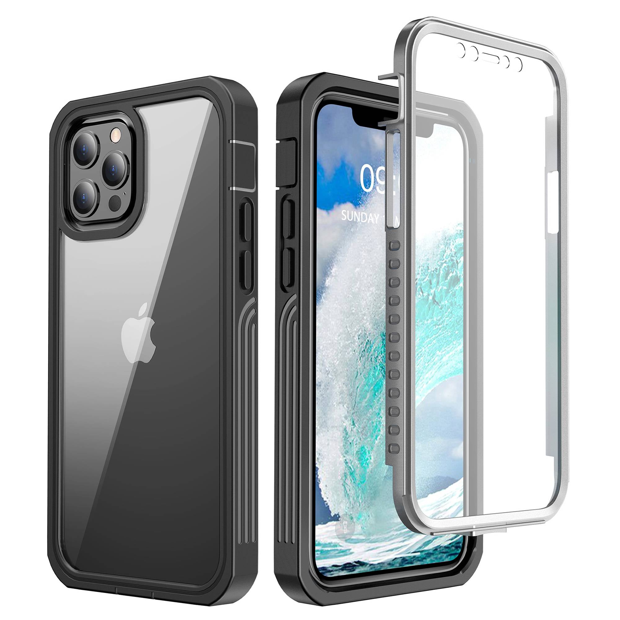 For iPhone 12 6.1 inch 12 Pro 6.1 inch Shockproof All-inclusive PC Hard Phone Case Cover Built-in PET Screen Film For iPhone 12 6.1 inch 12 Pro 6.1 inch Shockproof All-inclusive PC Hard Phone Case Cover Built-in PET Screen Film